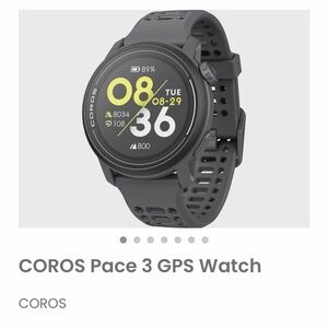 Coro Pace 3 Smartwatch — Dark Gray with Yellow Accents